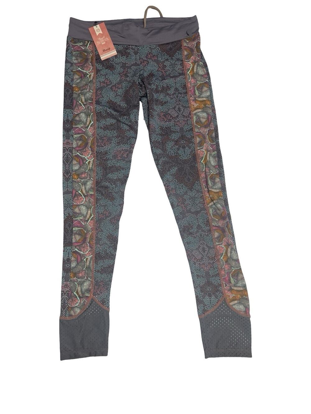 NEW NWT Women’s MAAJI Royal Riders Activewear Floral Leggings Pants SZ L
